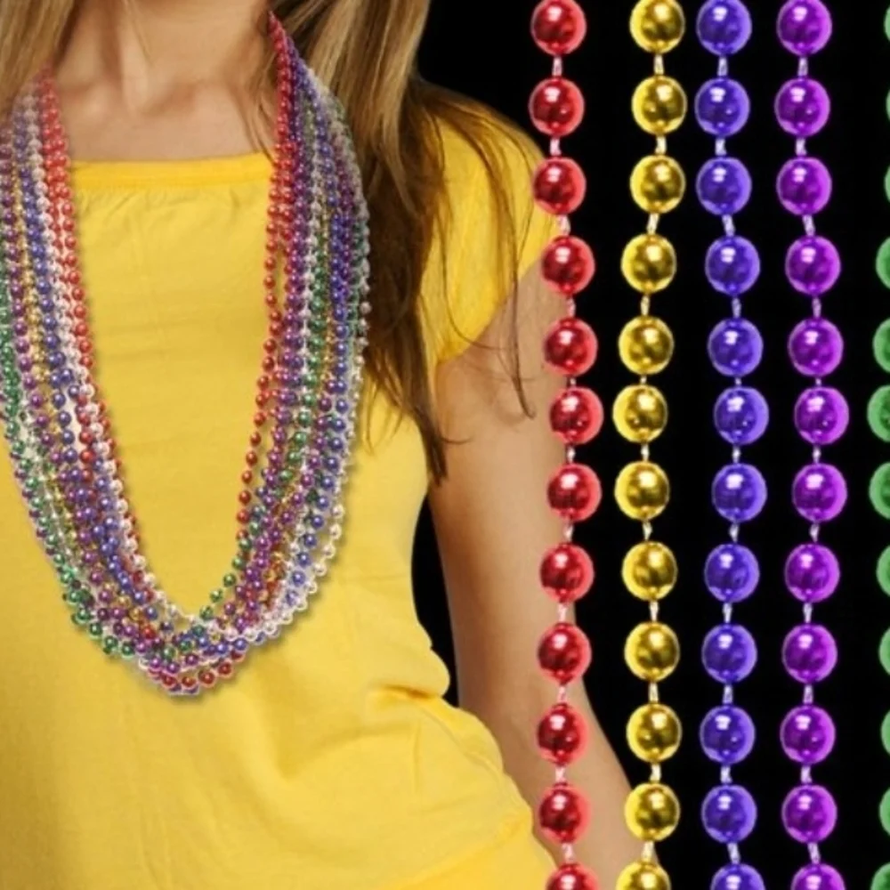 17 Assorted Multicolor Mardi Gras Beads